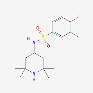 molecular formula C16H25IN2O2S B13365552 4-iodo-3-methyl-N-(2,2,6,6-tetramethyl-4-piperidinyl)benzenesulfonamide 