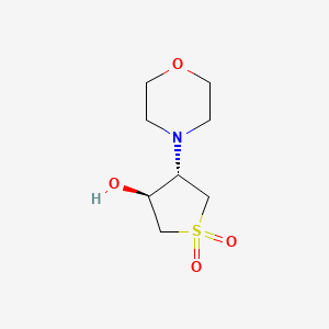 molecular formula C8H15NO4S B13365571 (3S,4S)-3-Hydroxy-4-morpholinotetrahydrothiophene 1,1-dioxide 