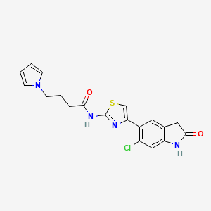 N-[4-(6-chloro-2-oxo-2,3-dihydro-1H-indol-5-yl)-1,3-thiazol-2-yl]-4-(1H-pyrrol-1-yl)butanamide