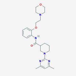 molecular formula C24H33N5O3 B13365604 1-(4,6-dimethylpyrimidin-2-yl)-N-{2-[2-(morpholin-4-yl)ethoxy]phenyl}piperidine-3-carboxamide 