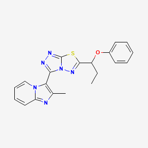 2-Methyl-3-[6-(1-phenoxypropyl)[1,2,4]triazolo[3,4-b][1,3,4]thiadiazol-3-yl]imidazo[1,2-a]pyridine