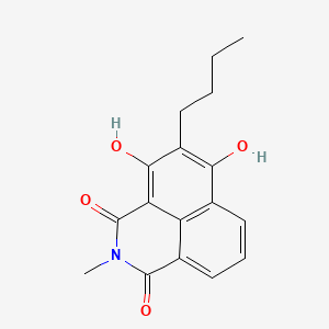 molecular formula C17H17NO4 B13365620 5-butyl-3,6-dihydroxy-2-methyl-1H-benzo[de]isoquinoline-1,4(2H)-dione 