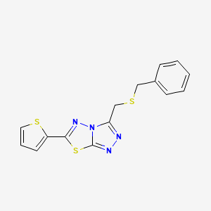 3-[(Benzylsulfanyl)methyl]-6-(thiophen-2-yl)[1,2,4]triazolo[3,4-b][1,3,4]thiadiazole