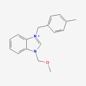 1-(methoxymethyl)-3-(4-methylbenzyl)-3H-benzimidazol-1-ium