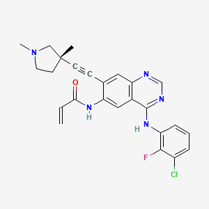 (S)-N-(4-((3-Chloro-2-fluorophenyl)amino)-7-((1,3-dimethylpyrrolidin-3-yl)ethynyl)quinazolin-6-yl)acrylamide