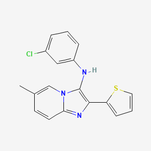 N-(3-chlorophenyl)-6-methyl-2-(2-thienyl)imidazo[1,2-a]pyridin-3-amine