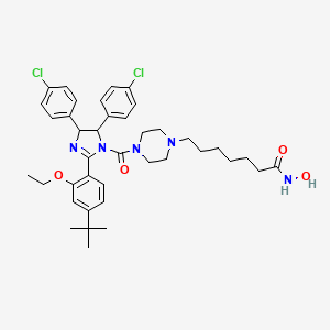 7-(4-(2-(4-(tert-Butyl)-2-ethoxyphenyl)-4,5-bis(4-chlorophenyl)-4,5-dihydro-1H-imidazole-1-carbonyl)piperazin-1-yl)-N-hydroxyheptanamide