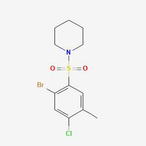 1-[(2-Bromo-4-chloro-5-methylphenyl)sulfonyl]piperidine