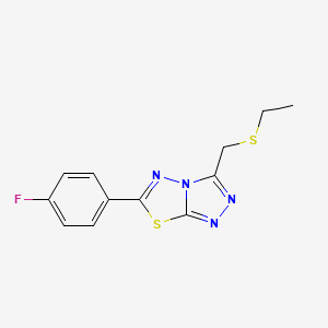 3-[(Ethylsulfanyl)methyl]-6-(4-fluorophenyl)[1,2,4]triazolo[3,4-b][1,3,4]thiadiazole