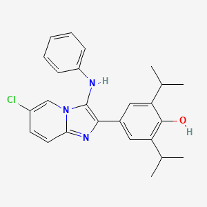 4-(3-Anilino-6-chloroimidazo[1,2-a]pyridin-2-yl)-2,6-diisopropylphenol