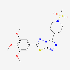 3-[1-(Methylsulfonyl)-4-piperidinyl]-6-(3,4,5-trimethoxyphenyl)[1,2,4]triazolo[3,4-b][1,3,4]thiadiazole