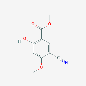 molecular formula C10H9NO4 B13365699 Methyl 5-cyano-2-hydroxy-4-methoxybenzoate 