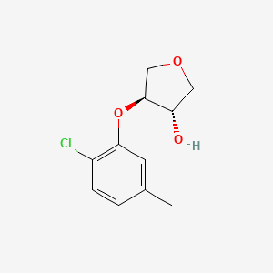 molecular formula C11H13ClO3 B13365701 Rel-(3S,4S)-4-(2-chloro-5-methylphenoxy)tetrahydrofuran-3-ol 