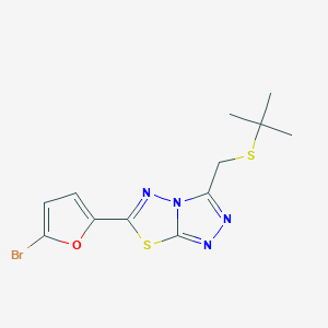 6-(5-Bromo-2-furyl)-3-[(tert-butylsulfanyl)methyl][1,2,4]triazolo[3,4-b][1,3,4]thiadiazole