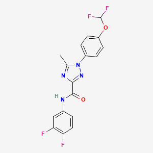 1-[4-(difluoromethoxy)phenyl]-N-(3,4-difluorophenyl)-5-methyl-1H-1,2,4-triazole-3-carboxamide