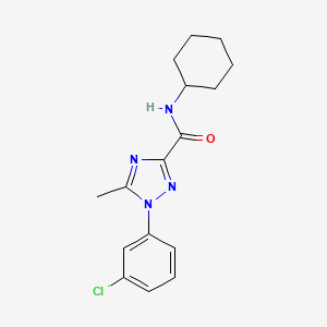 1-(3-chlorophenyl)-N-cyclohexyl-5-methyl-1H-1,2,4-triazole-3-carboxamide