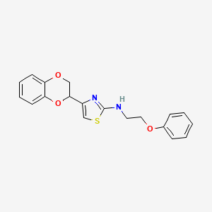 4-(2,3-dihydro-1,4-benzodioxin-2-yl)-N-(2-phenoxyethyl)-1,3-thiazol-2-amine