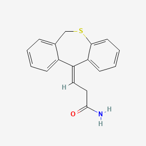 molecular formula C17H15NOS B13365789 3-dibenzo[b,e]thiepin-11(6H)-ylidenepropanamide 