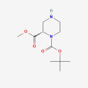 molecular formula C11H20N2O4 B1336580 (S)-1-N-Boc-piperazine-2-carboxylic acid methyl ester CAS No. 796096-64-5