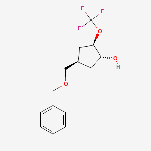 Rel-(1R,2R,4R)-4-((benzyloxy)methyl)-2-(trifluoromethoxy)cyclopentan-1-ol