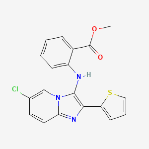 Methyl 2-{[6-chloro-2-(2-thienyl)imidazo[1,2-a]pyridin-3-yl]amino}benzoate