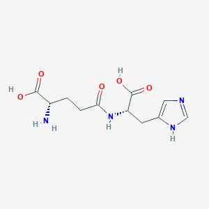 molecular formula C11H16N4O5 B1336585 γ-谷氨酰组氨酸 CAS No. 37460-15-4