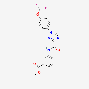 ethyl 3-[({1-[4-(difluoromethoxy)phenyl]-1H-1,2,4-triazol-3-yl}carbonyl)amino]benzoate