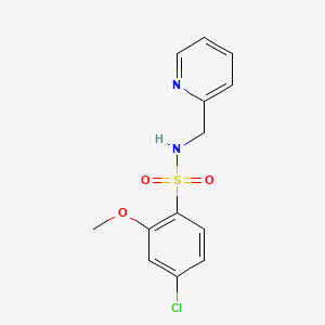 4-chloro-2-methoxy-N-(2-pyridinylmethyl)benzenesulfonamide