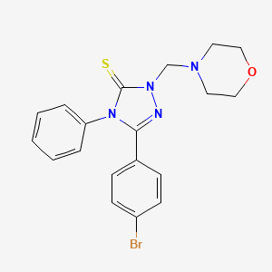 5-(4-bromophenyl)-2-(morpholin-4-ylmethyl)-4-phenyl-2,4-dihydro-3H-1,2,4-triazole-3-thione