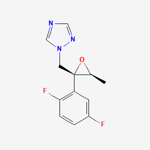 molecular formula C12H11F2N3O B1336594 1-(((2R,3S)-2-(2,5-difluorophenyl)-3-methyloxiran-2-yl)methyl)-1H-1,2,4-triazole CAS No. 241479-73-2