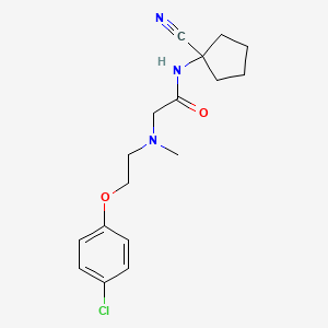 molecular formula C17H22ClN3O2 B13365945 2-((2-(4-Chlorophenoxy)ethyl)(methyl)amino)-N-(1-cyanocyclopentyl)acetamide 