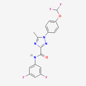 1-[4-(difluoromethoxy)phenyl]-N-(3,5-difluorophenyl)-5-methyl-1H-1,2,4-triazole-3-carboxamide