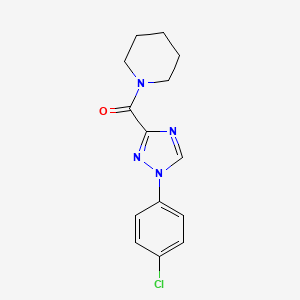 molecular formula C14H15ClN4O B13365977 1-{[1-(4-chlorophenyl)-1H-1,2,4-triazol-3-yl]carbonyl}piperidine 