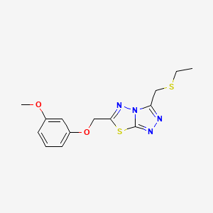 3-[(Ethylsulfanyl)methyl]-6-[(3-methoxyphenoxy)methyl][1,2,4]triazolo[3,4-b][1,3,4]thiadiazole