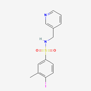 molecular formula C13H13IN2O2S B13365988 4-iodo-3-methyl-N-(3-pyridinylmethyl)benzenesulfonamide 