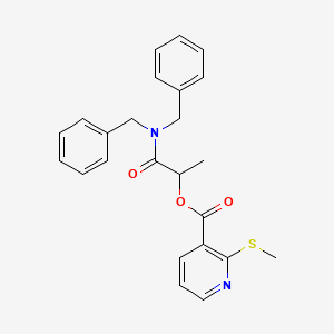 molecular formula C24H24N2O3S B13365999 1-(Dibenzylamino)-1-oxopropan-2-yl 2-(methylthio)nicotinate 