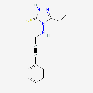 molecular formula C13H14N4S B13366003 5-ethyl-4-[(3-phenyl-2-propynyl)amino]-4H-1,2,4-triazole-3-thiol 