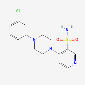 4-[4-(3-Chlorophenyl)-1-piperazinyl]-3-pyridinesulfonamide