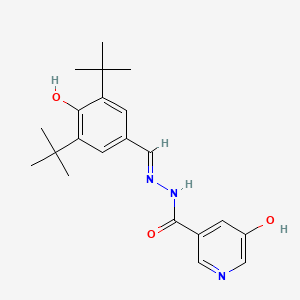 molecular formula C21H27N3O3 B13366017 N'-(3,5-ditert-butyl-4-hydroxybenzylidene)-5-hydroxynicotinohydrazide 