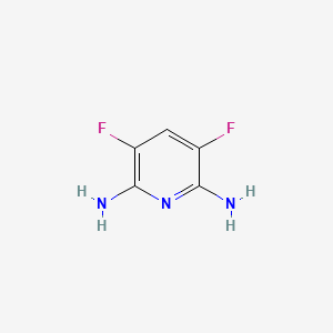 molecular formula C5H5F2N3 B1336603 2,6-二氨基-3,5-二氟吡啶 CAS No. 247069-27-8