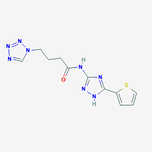 4-(1H-tetraazol-1-yl)-N-[3-(2-thienyl)-1H-1,2,4-triazol-5-yl]butanamide