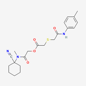 molecular formula C21H27N3O4S B13366047 [(1-Cyanocyclohexyl)(methyl)carbamoyl]methyl 2-({[(4-methylphenyl)carbamoyl]methyl}sulfanyl)acetate 