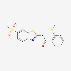 N-(6-(Methylsulfonyl)benzo[d]thiazol-2-yl)-2-(methylthio)nicotinamide