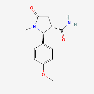 (2S,3S)-2-(4-methoxyphenyl)-1-methyl-5-oxopyrrolidine-3-carboxamide