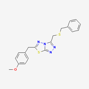 3-[(Benzylsulfanyl)methyl]-6-(4-methoxybenzyl)[1,2,4]triazolo[3,4-b][1,3,4]thiadiazole