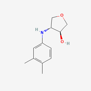 (3S,4R)-4-[(3,4-dimethylphenyl)amino]oxolan-3-ol