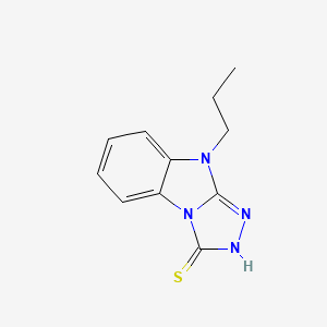 molecular formula C11H12N4S B13366108 9-propyl-9H-[1,2,4]triazolo[4,3-a]benzimidazole-3-thiol 