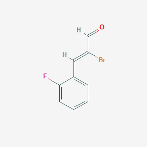 molecular formula C9H6BrFO B13366118 (Z)-2-Bromo-3-(2-fluorophenyl)acrylaldehyde 