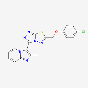 3-{6-[(4-Chlorophenoxy)methyl][1,2,4]triazolo[3,4-b][1,3,4]thiadiazol-3-yl}-2-methylimidazo[1,2-a]pyridine