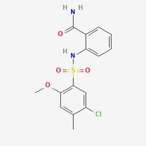 2-{[(5-Chloro-2-methoxy-4-methylphenyl)sulfonyl]amino}benzamide